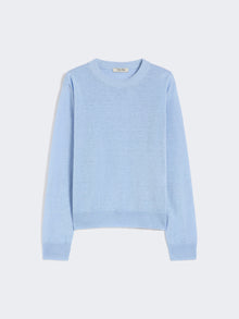 max mara linen yarn crew-neck sweater for women