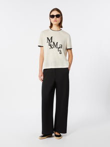 Pure Linen Yarn Sweater for Women - White - Max Mara UAE