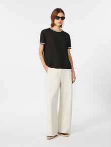 Pure Linen Yarn Sweater for Women - Black - Max Mara UAE