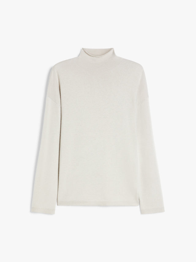 Wool Turtleneck for Women - Pearl Grey - Max Mara UAE