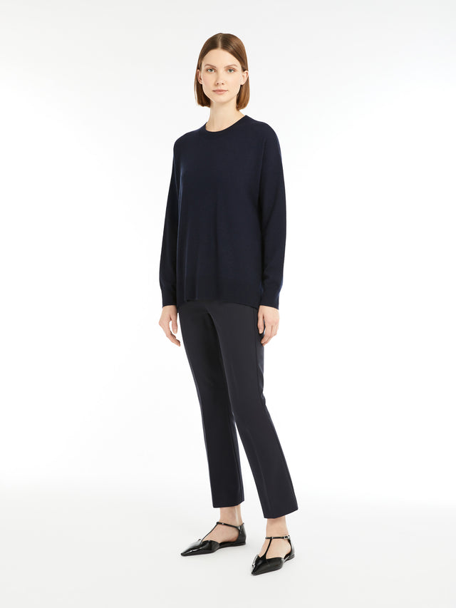 Relaxed-Fit Wool Sweater for Women - Ultramarine - Max Mara UAE
