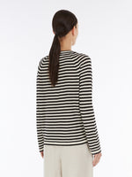 Striped Linen Yarn Sweater for Women - Natural - Max Mara UAE