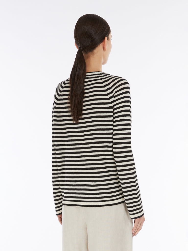 max mara striped linen yarn sweater