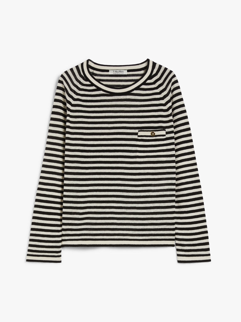 max mara striped linen yarn sweater