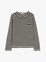 Striped Linen Yarn Sweater for Women - Natural - Max Mara UAE