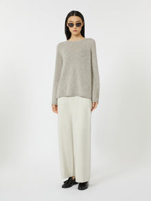 Wool And Cashmere Yarn Sweater for Women - Beige - Max Mara UAE