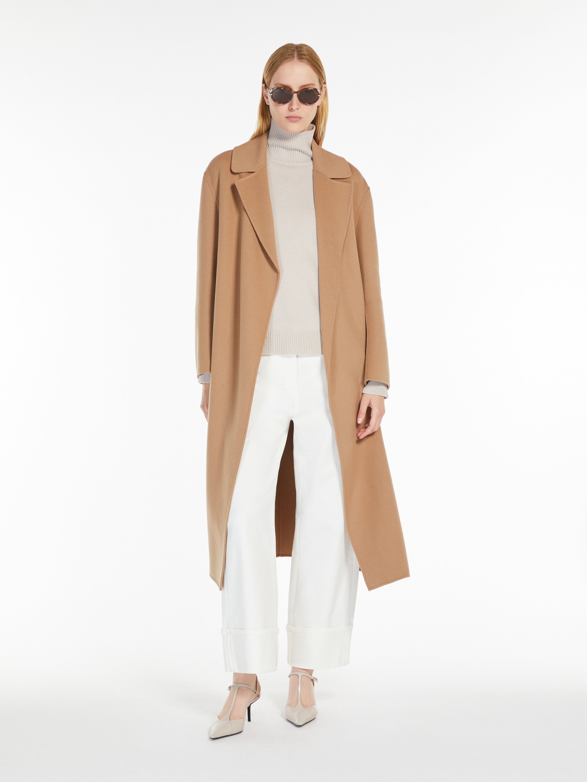 Wool And Cashmere Polo-Neck Sweater for Women - Beige - Max Mara UAE