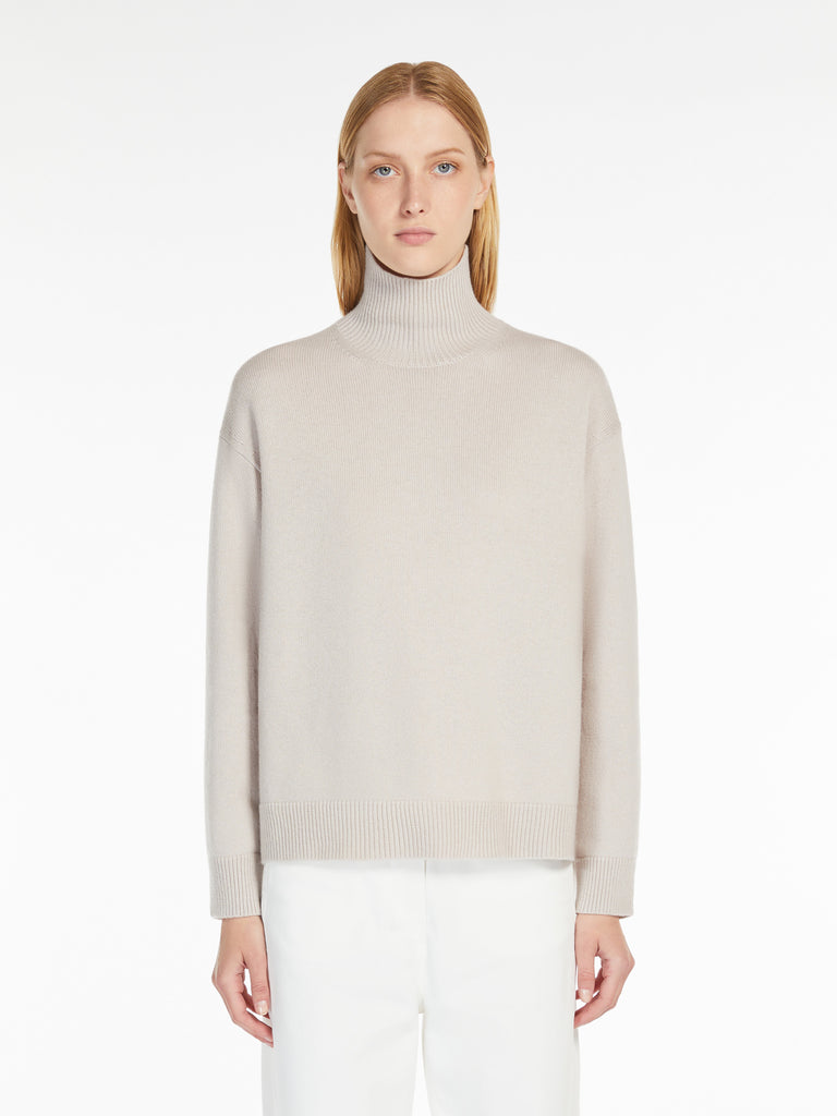 max mara wool and cashmere polo-neck sweater