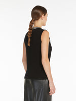 Cotton Yarn Top for Women - Black - Max Mara UAE