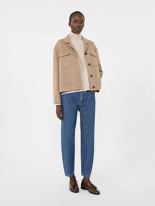 Boxy-Fit Wool And Cashmere Polo-Neck Sweater for Women - White - Max Mara UAE