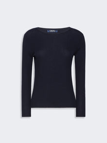 Ribbed Woollen Yarn Jumper for Women - Ultramarine - Max Mara UAE