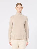 max mara wool and cashmere yarn polo-neck sweater for women
