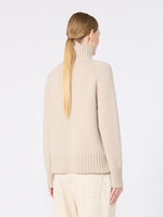 max mara wool and cashmere yarn polo-neck sweater for women
