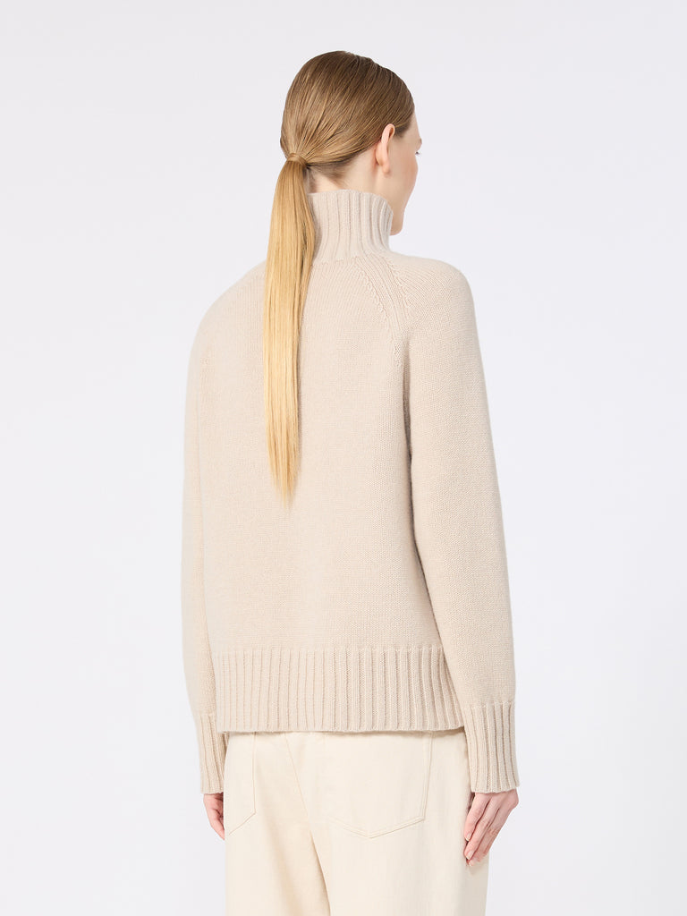 max mara wool and cashmere yarn polo-neck sweater