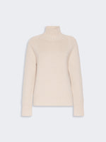 max mara wool and cashmere yarn polo-neck sweater for women
