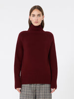 max mara wool and cashmere yarn polo-neck sweater for women