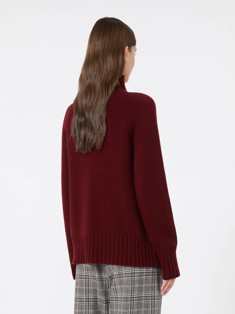 max mara wool and cashmere yarn polo-neck sweater