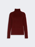 max mara wool and cashmere yarn polo-neck sweater for women