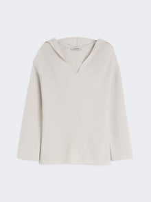 Rib-Knit Wool Sweatshirt for Women - White - Max Mara UAE