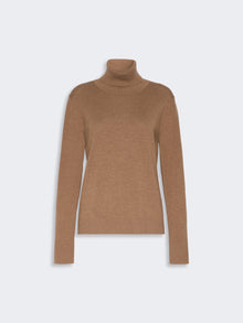 Max Mara Wool polo-neck sweater with branded patch detail for Women