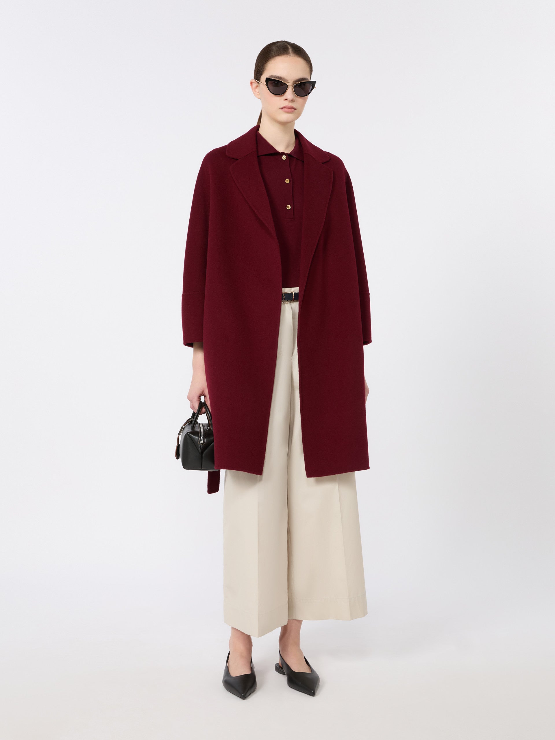 max mara polo shirt in cotton, silk and cashmere yarn for women