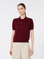 max mara polo shirt in cotton, silk and cashmere yarn for women