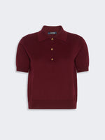 max mara polo shirt in cotton, silk and cashmere yarn for women
