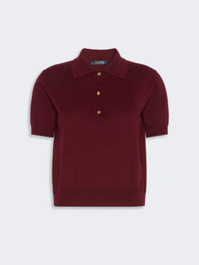 max mara polo shirt in cotton, silk and cashmere yarn for women