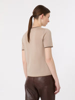 max mara short-sleeved woollen yarn jumper for women