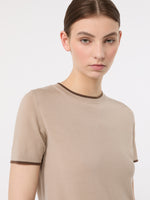 max mara short-sleeved woollen yarn jumper for women