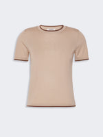 max mara short-sleeved woollen yarn jumper for women