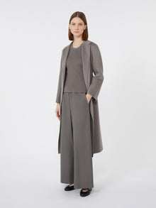 Rib-Knit Cotton Top for Women - Medium Grey - Max Mara UAE