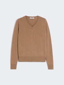 Wool Yarn Sweater for Women - Camel - Max Mara UAE