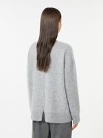 Brushed Cashmere Jumper for Women - Pearl Grey - Max Mara UAE