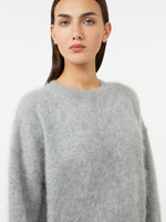 Brushed Cashmere Jumper for Women - Pearl Grey - Max Mara UAE