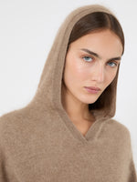 Brushed Cashmere Hoodie for Women - Clay - Max Mara UAE
