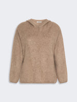 Brushed Cashmere Hoodie for Women - Clay - Max Mara UAE