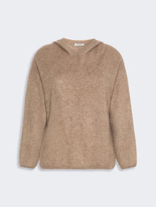 Brushed Cashmere Hoodie for Women - Clay - Max Mara UAE