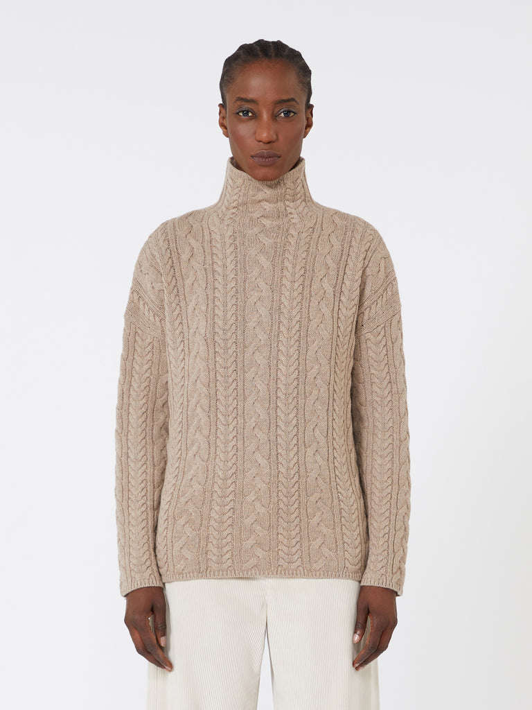 max mara wool and cashmere polo-neck sweater