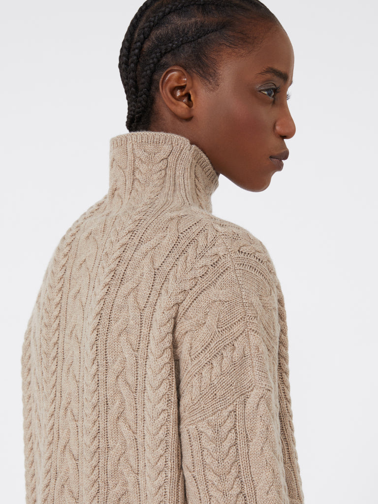 max mara wool and cashmere polo-neck sweater