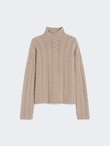 Wool And Cashmere Polo-Neck Sweater for Women - Beige - Max Mara UAE