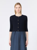 max mara woollen yarn cropped cardigan for women