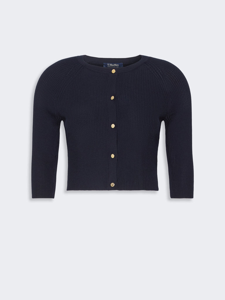 max mara woollen yarn cropped cardigan