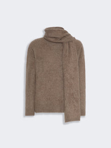 max mara yak yarn sweater with scarf detail for women