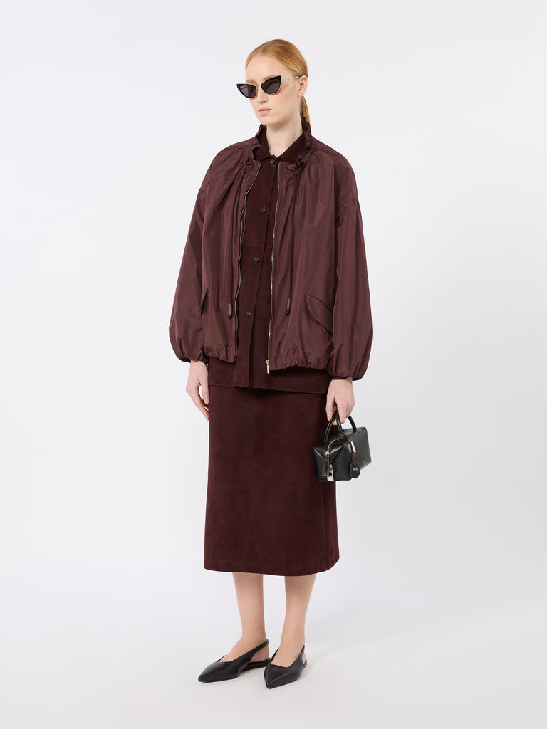 max mara suede midi skirt