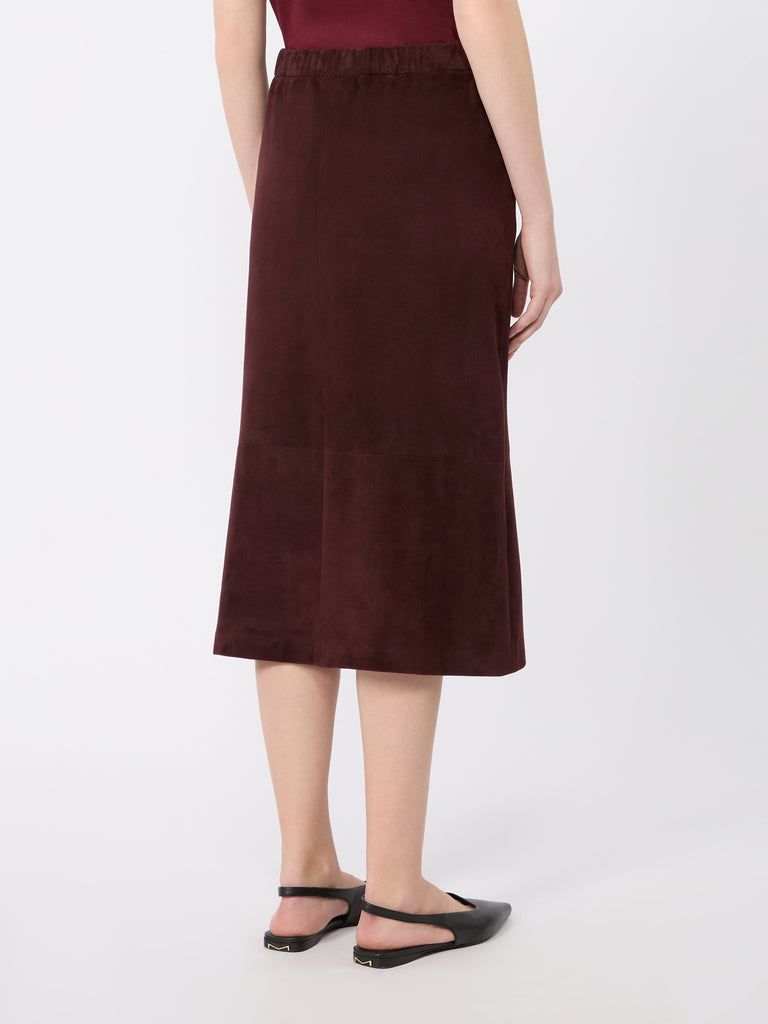 max mara suede midi skirt