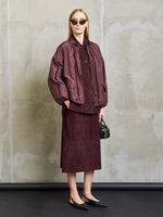 max mara suede midi skirt for women