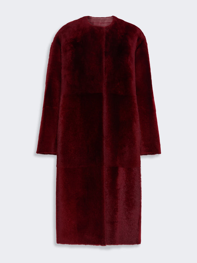 max mara sheepskin midi coat for women