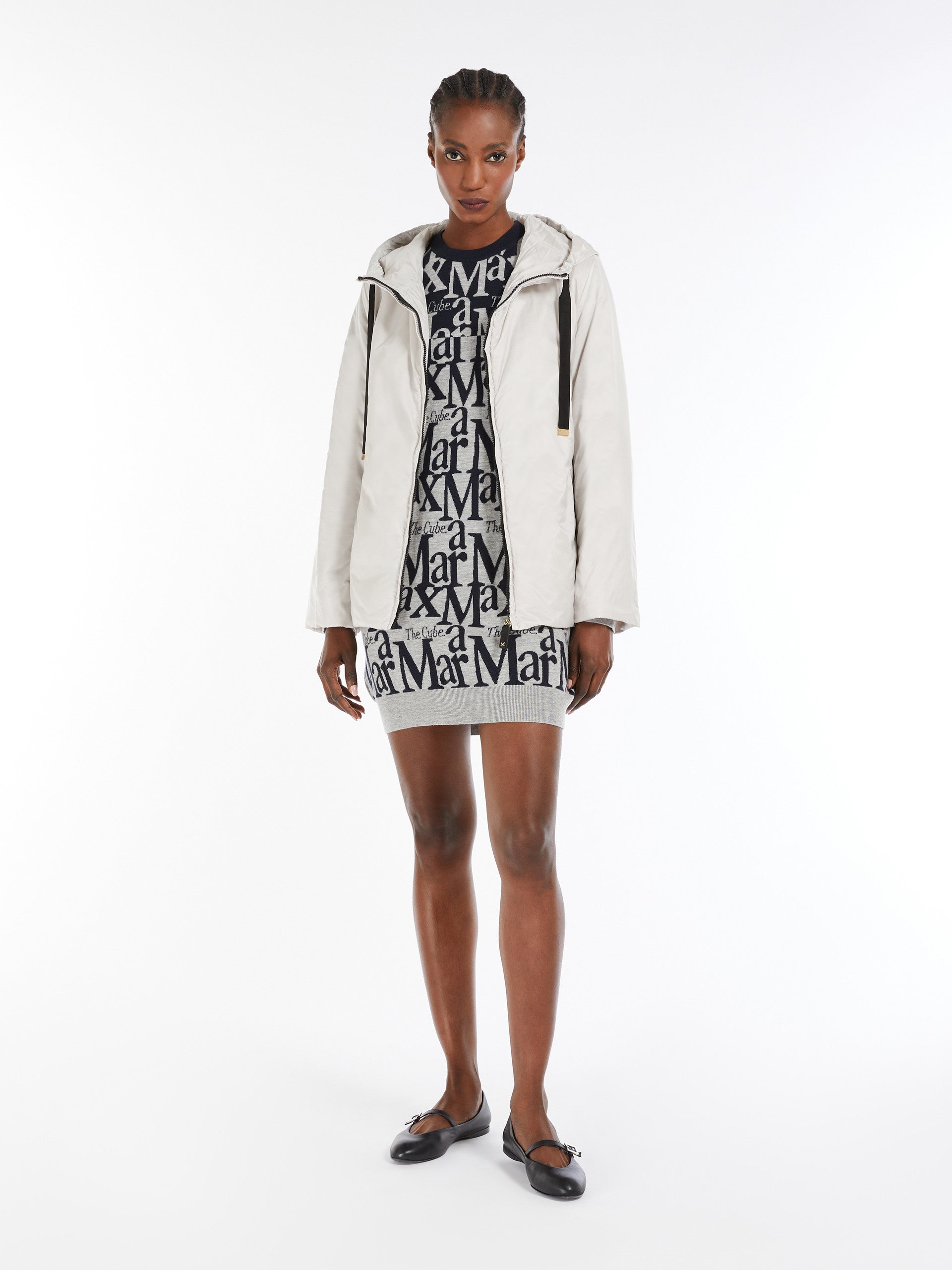 Water-Repellent Canvas Travel Sweatshirt for Women - Pearl Grey - Max Mara UAE