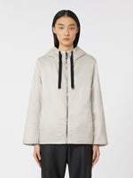 Padded water-repellent canvas hooded jacket